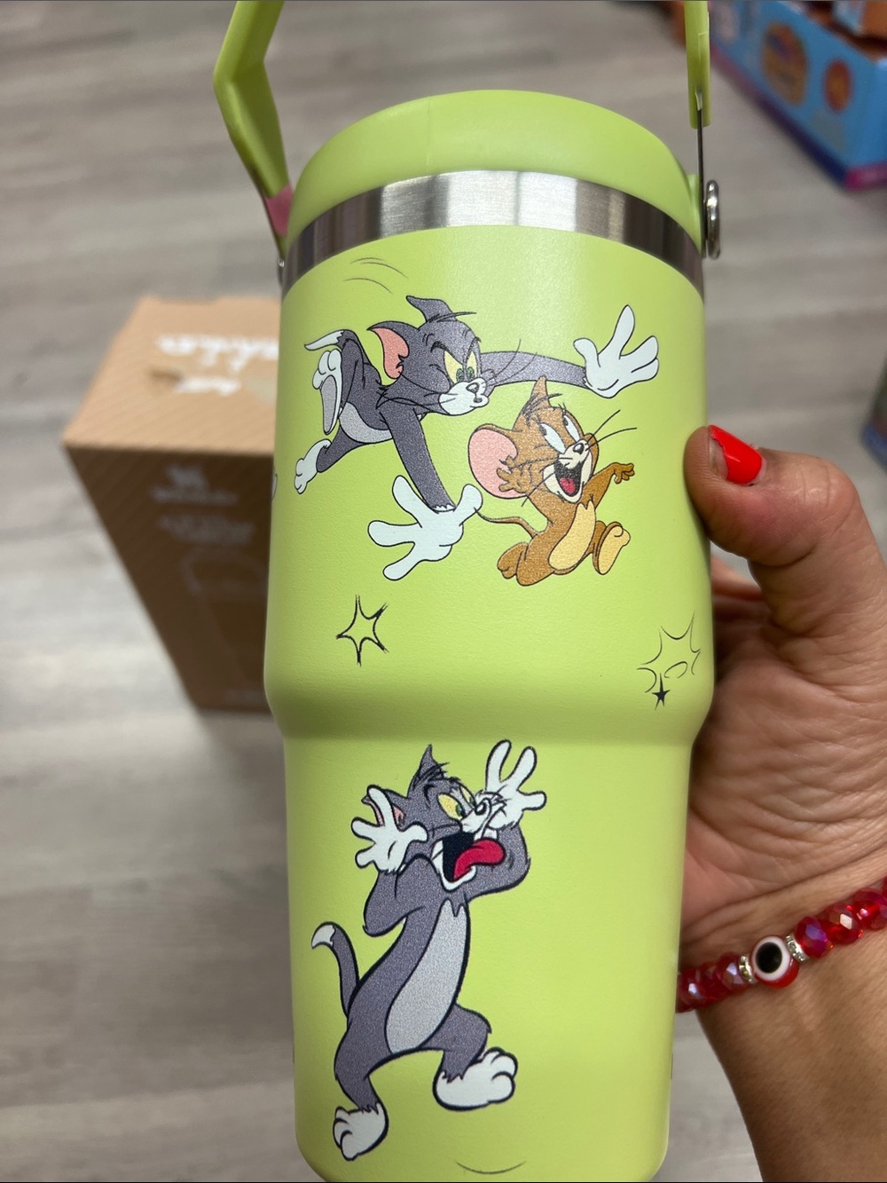 Stanley Lime Green Tom & Jerry Insulated Travel Tumbler - Picture 3 of 8